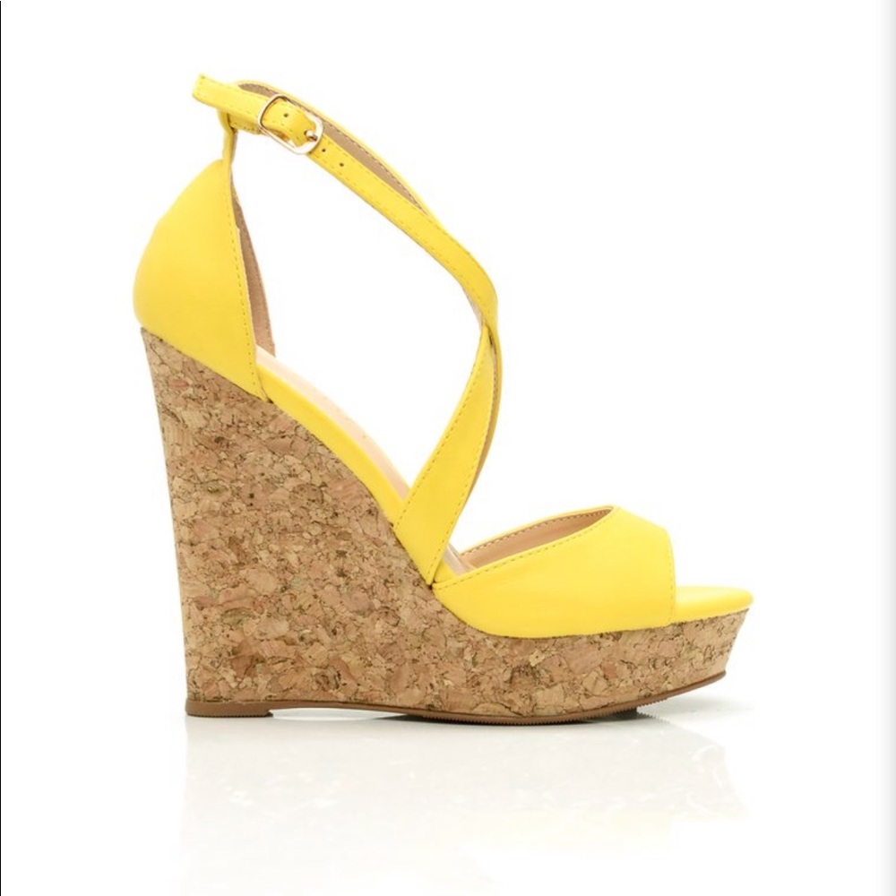Fashion Nova Don't Need Love Wedge - Yellow